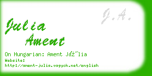 julia ament business card